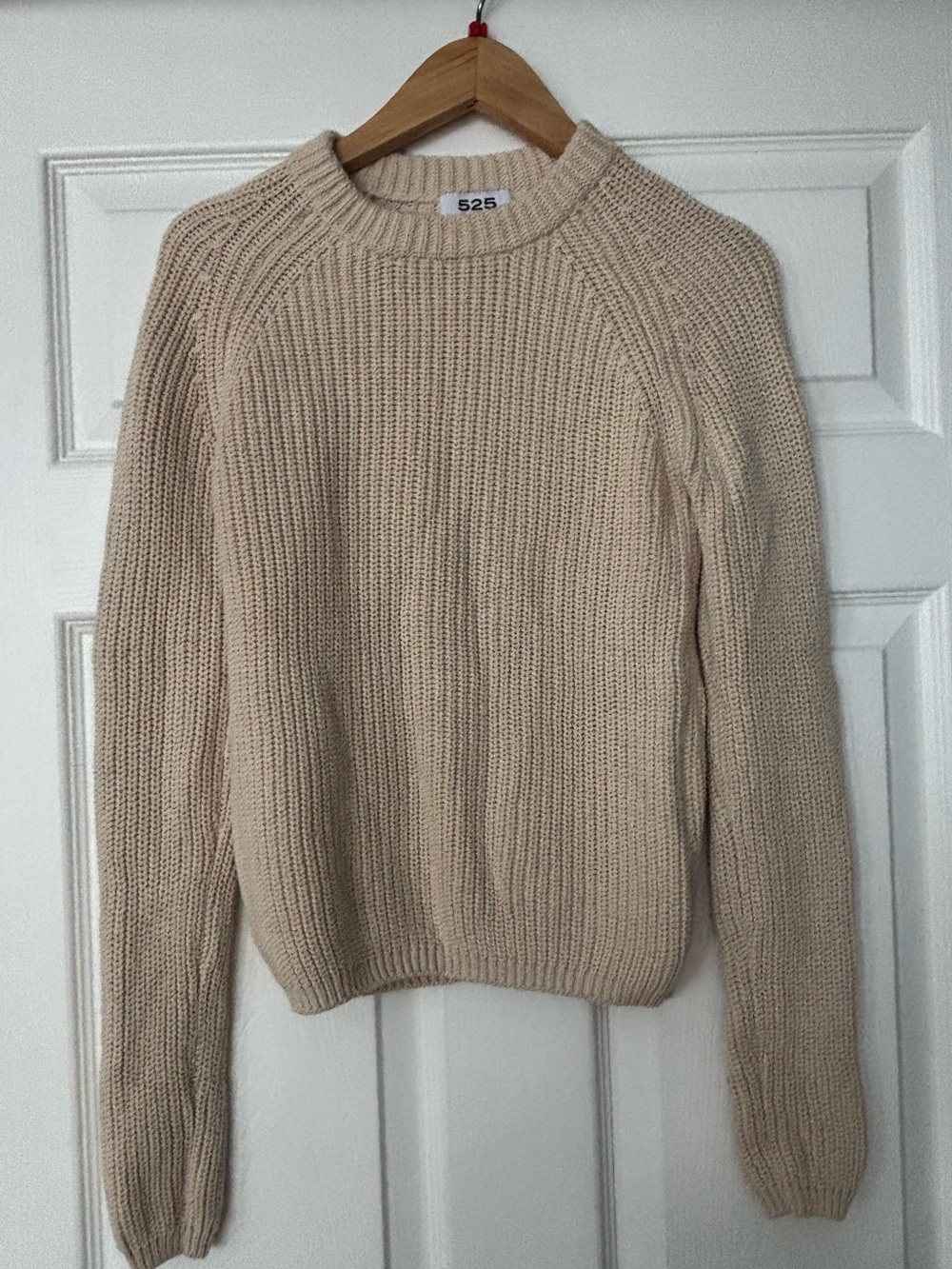 525 America Crewneck Ribbed Knit Cotton Sweater